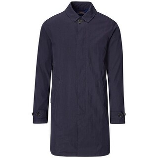 Polo Ralph Lauren Navy Blue Cotton Blend Twill Raincoat XXL 2XL